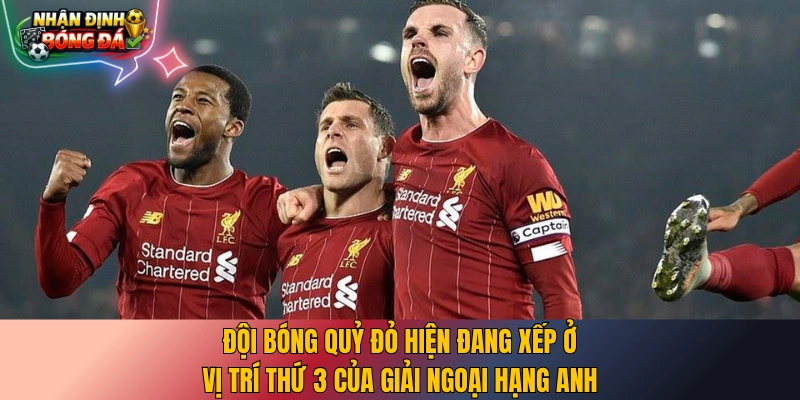 Đội bóng Quỷ Đỏ hiện đang xếp ở vị trí thứ 3 của giải Ngoại Hạng Anh