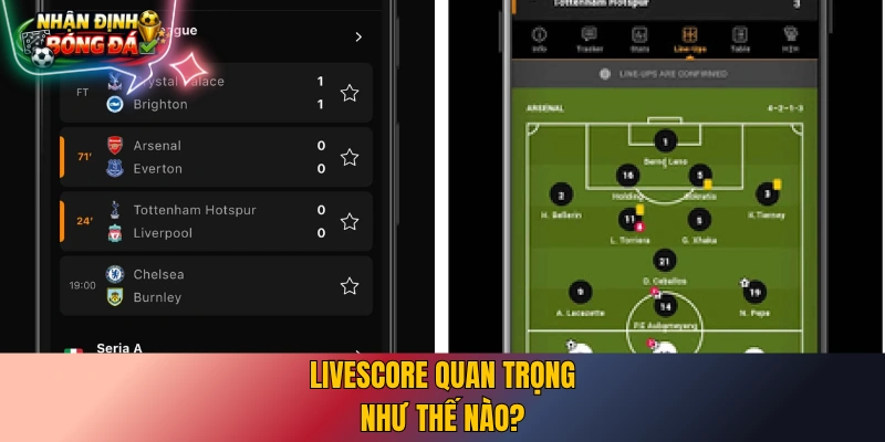  Livescore quan trọng như thế nào?